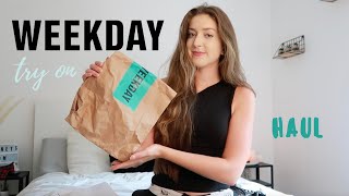 WEEKDAY TRY ON HAUL 2022  ONE SHOULDER TOPS AND MORE [upl. by Enelia671]