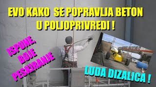 POPRAVKA BETONSKIH KONSTRUKCIJA U POLJOPRIVREDI  evo šta to ZNAČI NIJE NAIVAN POSAO  Ovo TREBA [upl. by Revilo]