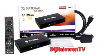 Süpermax Pro Max 8K HDR Android Hybrid TvBox Uydu Alıcı [upl. by Merrily484]