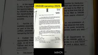 ⭐ DSSSB WILL RECRUIT 20000 POST BY MARCH 2025 dsssb2025 dsssb [upl. by Swagerty]