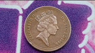 UK 1 RARE ONE PENNY 1988 MOST VALUABLE PENNY LOOK FOR THIS [upl. by Claus567]