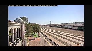 UP plaque unit leading UP intermodal train at Barstow Railcam [upl. by Grossman]