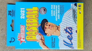 2021 Topps Heritage Baseball 35Card Hanger Box Rip [upl. by Nij558]