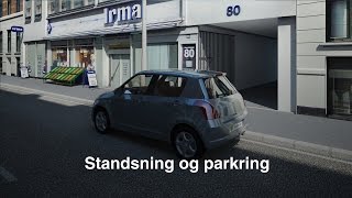 Parkeringsregler teori og kørsel i mørke TRAFIKTESTENDK [upl. by Almeida]