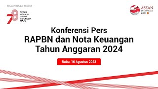 LIVE  KONFERENSI PERS RAPBN DAN NOTA KEUANGAN 2024 [upl. by Khai]