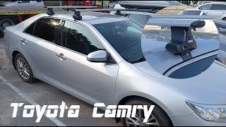 Roof rack bar THULE Toyota Camry Crossbars Installation [upl. by Hakym]