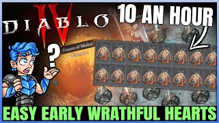 Diablo 4  Easy 10 Wrathful Hearts An Hour  FAST Malignant Tunnel Farm Trick amp Caged Heart Guide [upl. by Vivien]