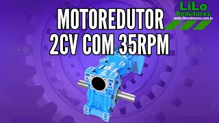 Motoredutor WCG01 com Motor de 2cv e 35rpm Weg Cestari Trifásico 150 NDJ [upl. by Marka]