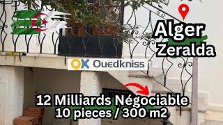 Ouedkniss Alger Zeralda maison 10 pieces 300 m2 [upl. by Gitlow771]