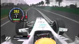 F1 2013  Melbourne  Lewis Hamilton Race Onboard [upl. by Aroon732]