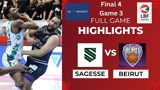 Sagesse Vs Beirut Full Game Highlights Final 4 Game 3 20232024 [upl. by Nave]