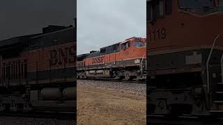 H1 D9 BNSF 1119 w RS3L HORN LEADS BNSF QATGLAC IN CARBON HILL AL  1222023 trainvideos bnsf [upl. by Ettenom]