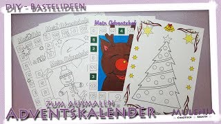 DIY  Adventskalender zum ausmalen [upl. by Hertzfeld]