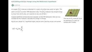 Aleks Calculating entropy change using the Boltzmann hypothesis [upl. by Farrow]