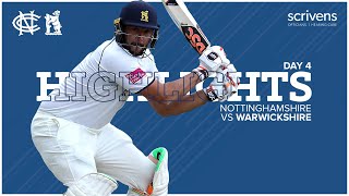 HIGHLIGHTS  Nottinghamshire v Warwickshire  County Championship Day 4 [upl. by Suriaj457]