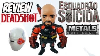 Review boneco Pistoleiro do filme Esquadrão Suicida METALS DIE CAST Jada Toys  brinquedo deadshot [upl. by Eikram13]