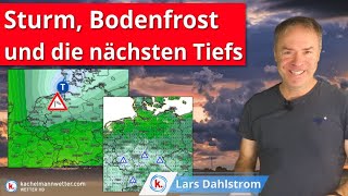 Stürmischer Freitag  Wochenende kühler mit örtlichem Bodenfrost [upl. by Flannery196]