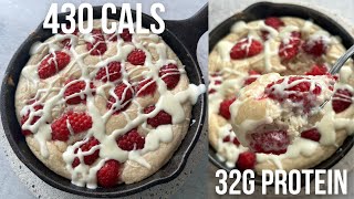 High Protein Low Calorie White Chocolate Raspberry Baked Oats Recipe [upl. by Ynohtna]