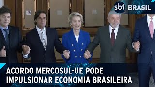 Acordo entre Mercosul e a União Europeia gera expectativa na economia  SBT Brasil 07122024 [upl. by Tinaret]