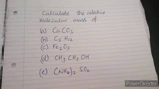 Calculating relative molecular mass With example and questions [upl. by China223]