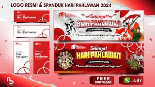 DOWNLOAD  Logo Resmi dan Desain Spanduk Hari Pahlawan 2024 File CDR  nurdesigns [upl. by Leanna776]