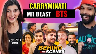 UNSEEN FOOTAGE  MR BEAST PARODY 🤑 Ft INDIAN CREATORS  CARRYMINATI REACTION [upl. by Aduhey922]