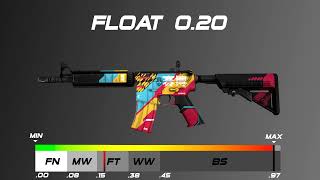 CSGO M4A4  Cyber Security  Skin wearfloat [upl. by Haiasi]