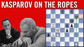 Kasparov on the ropes  Topalov vs Kasparov  Champions Showdown StLouis CHESS 960 RapidBlitz Game [upl. by Ullyot]