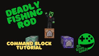 Deadly Fishing Rod  Command Block Tutorial CommandBlock MinecraftBedrock [upl. by Amitak]