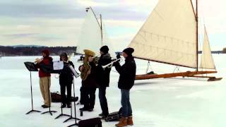 Historic Gathering of Classic Stern Steerers on the Hudson River  ice boating [upl. by Reni]