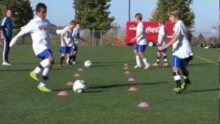 Soccer Training  Passing Drills 1 [upl. by Nyladnewg]