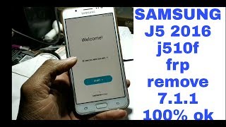 samsung j5 6 frp unlock j510f 711 [upl. by Elehcor]