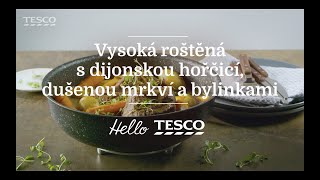 Tesco Recepty  Vysoká roštěná s dijonskou hořčicí dušenou mrkví a bylinkami [upl. by Goines]