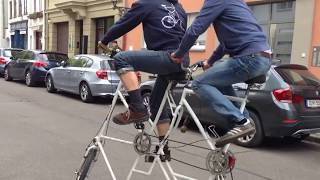 Tandem Tall Bike Fail [upl. by Sukramal]