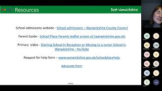 Applying for a Primary School Place in Warwickshire Webinar 1st December 2022 [upl. by Takeo]