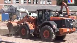 HITACHI Loader Excavator  Demolition  Abbruch Lederfabrik Backnang 09072012 [upl. by Eerdua]