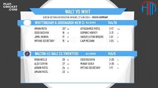 WaltonleDale CC Twenty20 v Whittingham amp Goosnargh New CC Twenty20 [upl. by Iliak454]