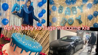 New Born Baby welcome Decoration at home for welcome a newborn baby boy zainabfatimavlogs welcome [upl. by Larine]