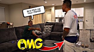 SAGGING MY PANTS TO SEE HOW LARO REACTS HILARIOUS🤣 [upl. by Aidualc]