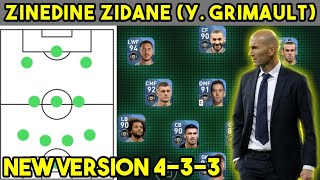 Zinedine Zidane Y Grimault Pes 2020 Mobile Formation Guide amp Tactics  How To Play Zidane NEW [upl. by Salomie]