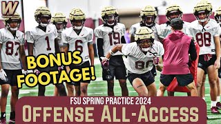 FSU Football  Florida State Spring Practice AllAccess Offense BONUS FOOTAGE  Warchant TV FSU [upl. by Calvinna]