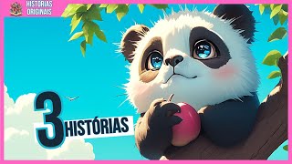 Três Histórias Infantis  O Panda Desastrado  Tico o Macaco  Nino e a Noz  Para Crianças [upl. by Ahsehyt784]