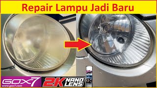 Cara Putihkan Lampu Kereta Dah Kuning Kusam  Spray Headlamp Kereta [upl. by Orsa]