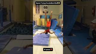 Speed learning Backflip☠️😂 ishowspeed funny viralvideo [upl. by Attenor]