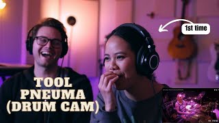 Her FIRST TIME Seeing Danny Careys Drum Cam for quotPneumaquot [upl. by Smaj]