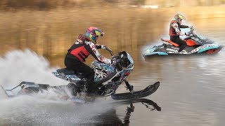 GSXR Snowbike VS SeaDoo Spark world record [upl. by Berns]