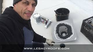 Installing a Vent Stack in Flat Roof Commercial Building St Thomas Ontario  Legacy Flat Roofing [upl. by Bartie664]