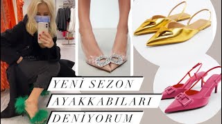 YENİ SEZON AYAKKABI VE SANDALET MODELLERİZARAMANGOSTRADİVARİUSZARA TRY ON HAUL SHOES [upl. by Decamp]