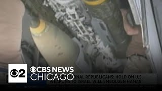 Congressional Republicans claim hold on US weapons to Israel will embolden Hamas [upl. by Sherwood]