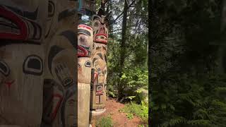 Totem Poles at the Capilano Suspension Bridge Park indigenous history [upl. by Etteoj]